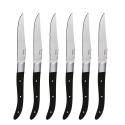 Steak Knife Set 6-pcs. in Box - Basic country II black matt Lunasol