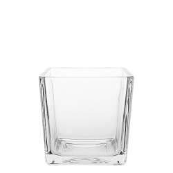 Vase Quadro 15 x 15 x 15 cm - Basic Glas