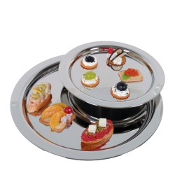 Round Tray, ø 30cm CNS - Lunasol Table Top CNS 18/10