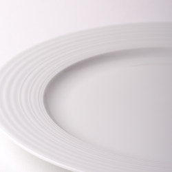 Flat Plate Rim Deco 29 cm, 6-pcs. - UNIVERS white