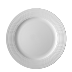 Flat Plate Rim Deco 29 cm, 6-pcs. - UNIVERS white