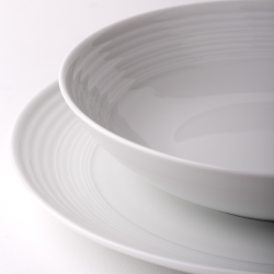 Deep Plate Coupe classic Deco 22 cm, 6-pcs. - UNIVERS white