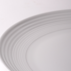 Flat Plate Coupe classic Deco 21 cm, 6-pcs. - UNIVERS white