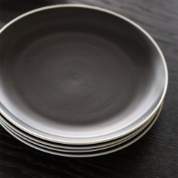Teller flach 22 cm - Elements Yin & Yang black - Elements Yin & Yang black