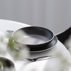 Teller tief 22.8 cm - Elements Yin & Yang black - Elements Yin & Yang black