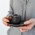 Mocca Tasse 9 cl - Elements Yin & Yang black - Elements Yin & Yang black