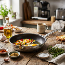 Frypan Ø 24 cm, H: 5.5 cm without lid - Orion Expert Neo Multi-Layer Lunasol