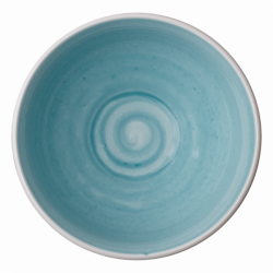 Bowl 16 cm, 750 ml azul / sand glasur aussen - Elements color