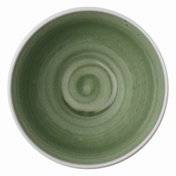 Bowl 12 cm, 400 ml olive /sand glasur aussen - Elements color