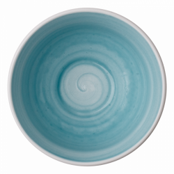 Bowl 12 cm, 400 ml azul / sand glasur aussen - Elements color