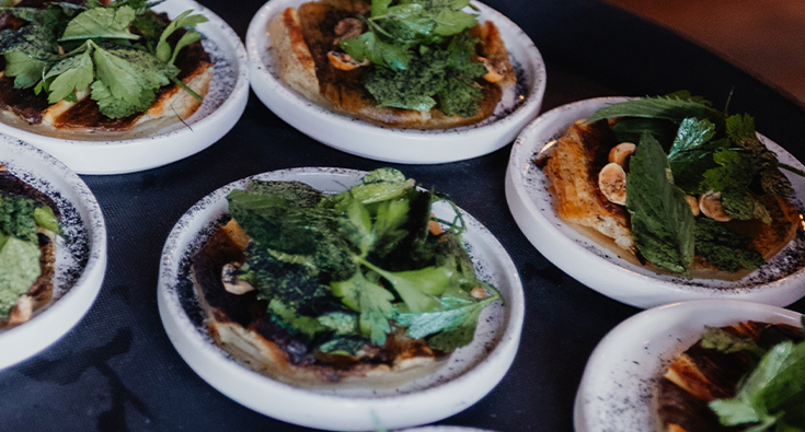 Wedding reception in a wooden barn